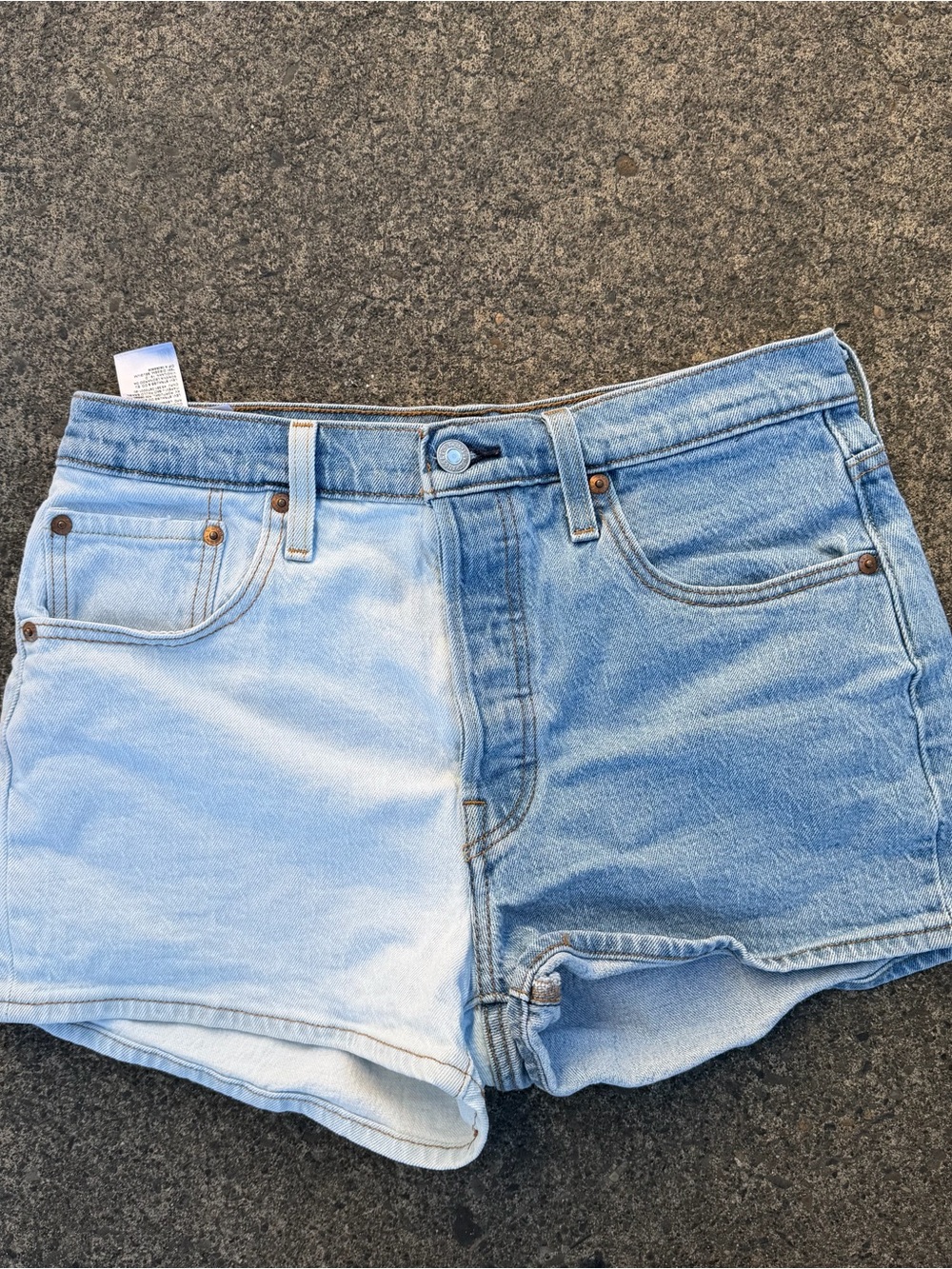 Levi’s 501 Original Jean Shorts Size 29 Light Blue Two Tone Cutoffs